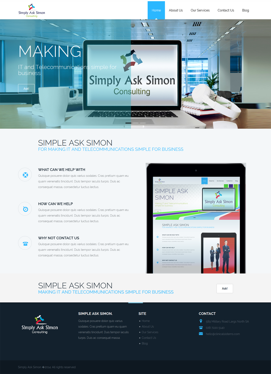 Web Design by Luzmiladdl for Simply Ask Simon Consulting | Design #4874058