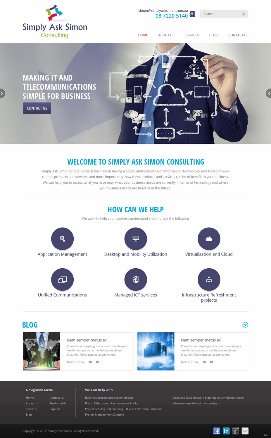 Diseño Web por pb para Simply Ask Simon Consulting | Diseño #4854190