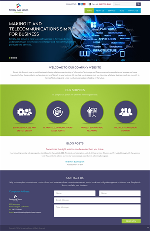 Web Design by pb for Simply Ask Simon Consulting | Design: #4855754