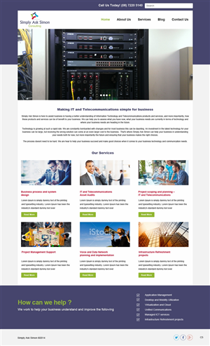 Web Design by pb for Simply Ask Simon Consulting | Design: #4870815