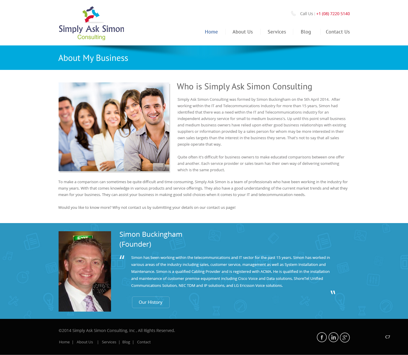 Diseño Web por pb para Simply Ask Simon Consulting | Diseño #4870825