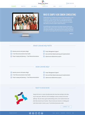 Web-Design von master für Simply Ask Simon Consulting | Design #4854071
