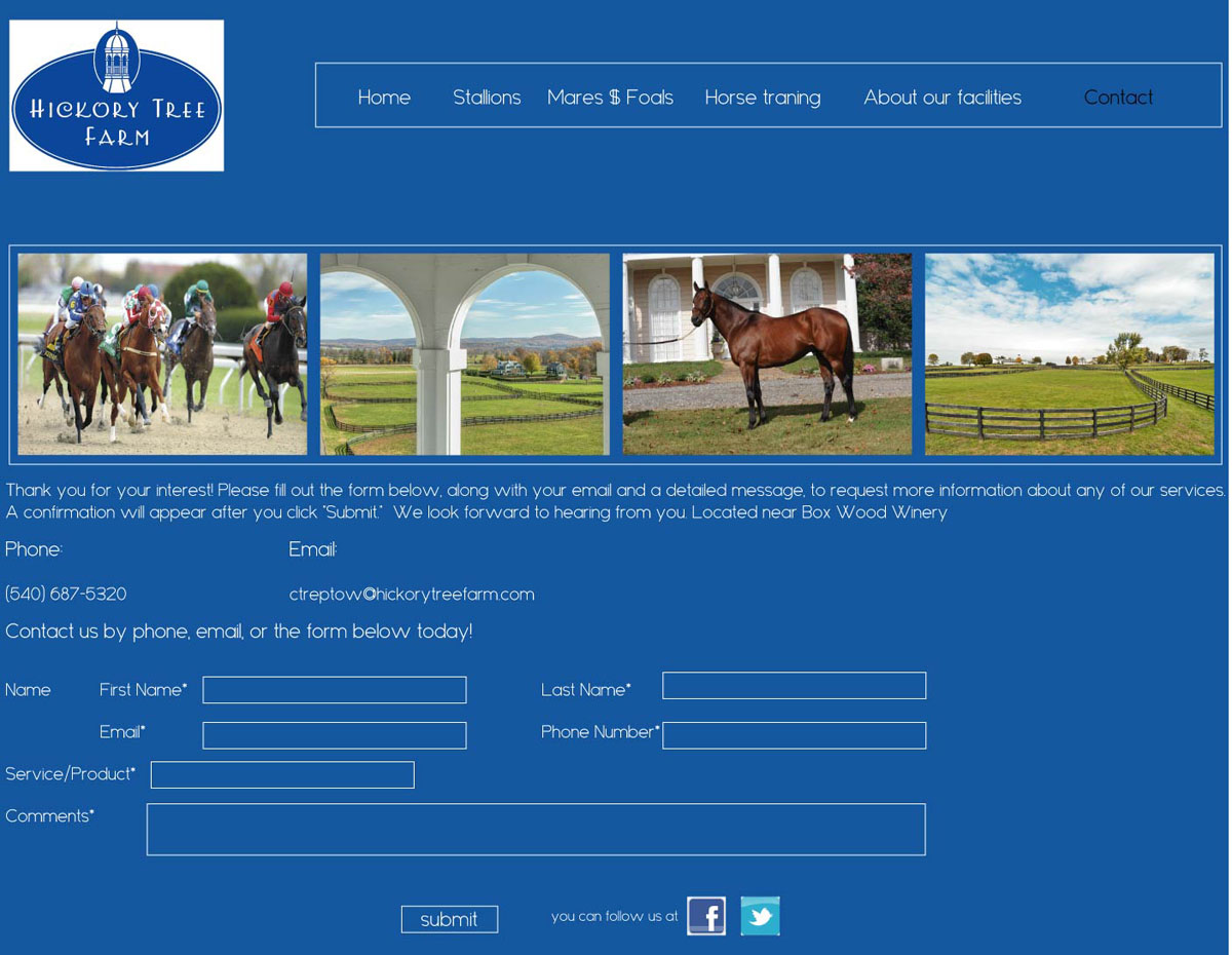 Web Design par kalchakra pour Hickory Tree Farm | Design #4075119