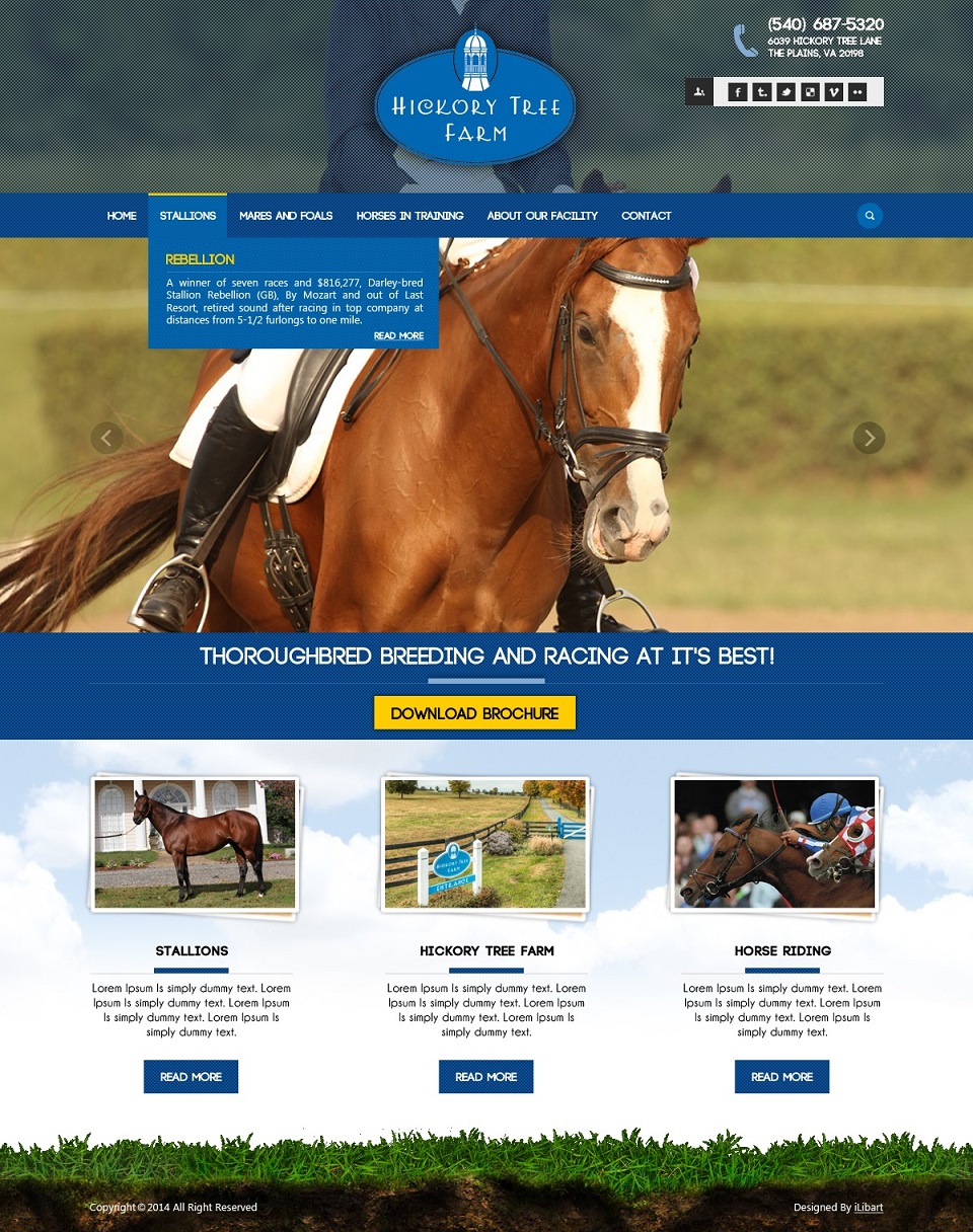 Web Design par iLibart pour Hickory Tree Farm | Design #4045577