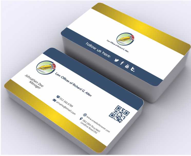 Business Card Design by AwsomeD for Law Offices of Richard G. Allen | Design #4037926