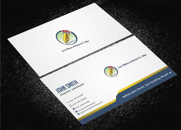 Business Card Design by AwsomeD for Law Offices of Richard G. Allen | Design #4037940
