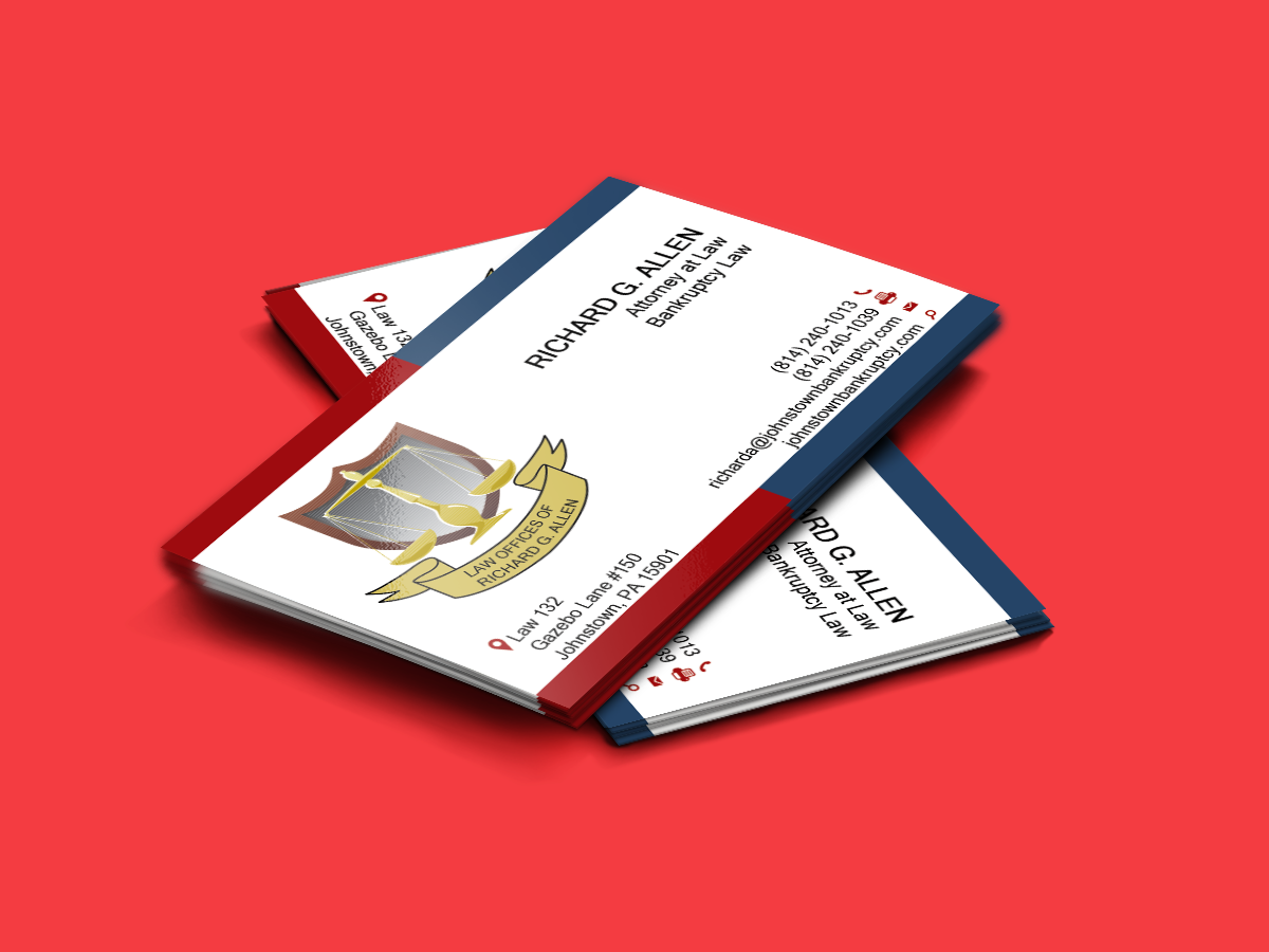 Business Card Design by Sajin for Law Offices of Richard G. Allen | Design #4073411