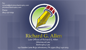 Design de Carte de Visite par C.MUN pour Law Offices of Richard G. Allen | Design : #4062409