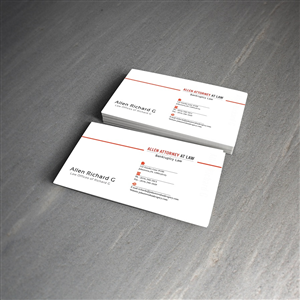 Design de Carte de Visite par Seema Gupta pour Law Offices of Richard G. Allen | Design : #4040474