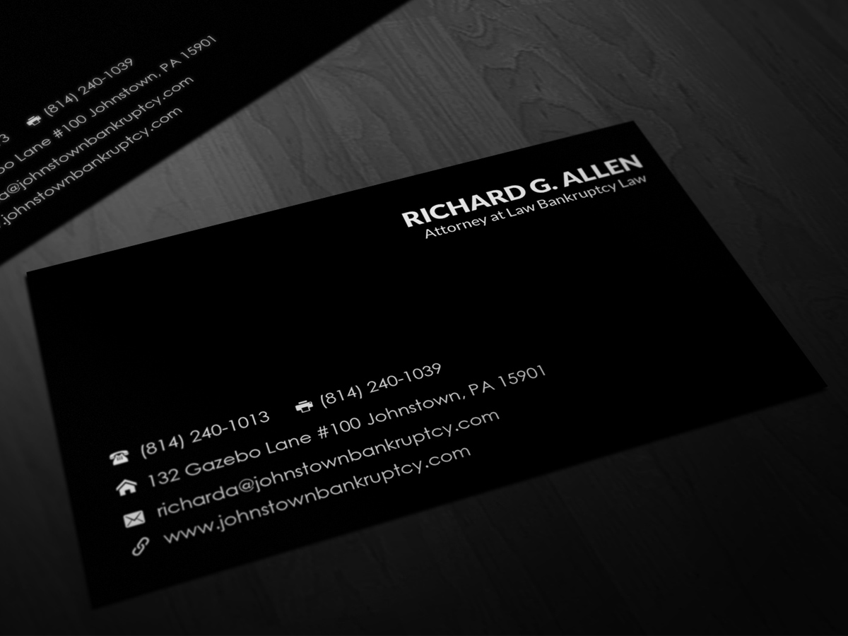 Diseño de Tarjeta de Presentación por Pointless Pixels India para Law Offices of Richard G. Allen | Diseño #4034637