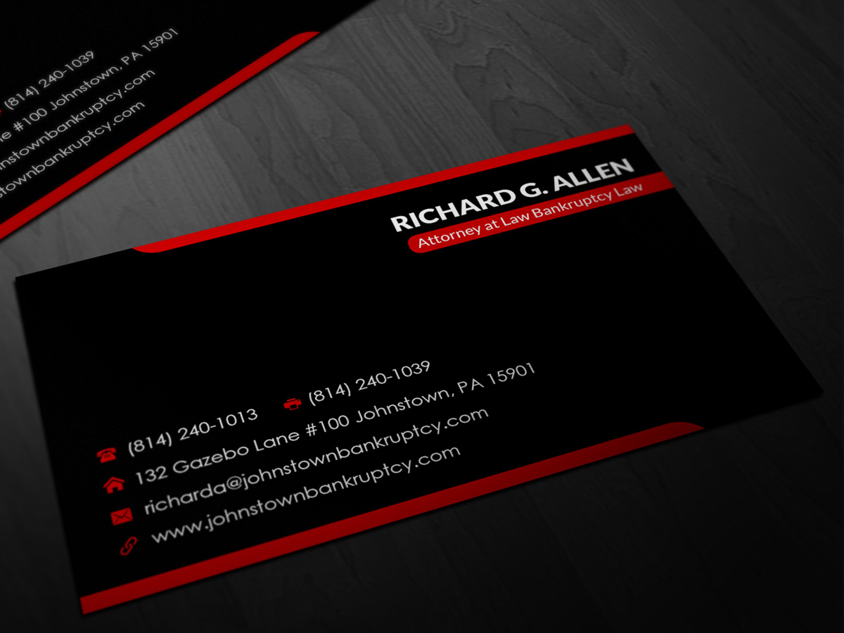 Diseño de Tarjeta de Presentación por Pointless Pixels India para Law Offices of Richard G. Allen | Diseño #4034644