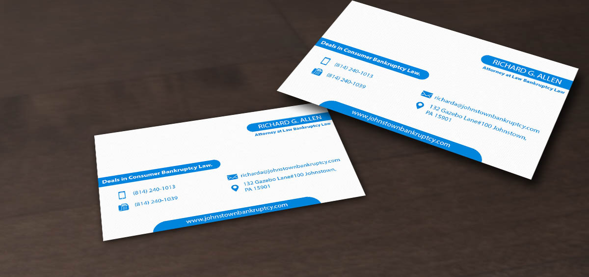 Design de Carte de Visite par Pointless Pixels India pour Law Offices of Richard G. Allen | Design #4034663
