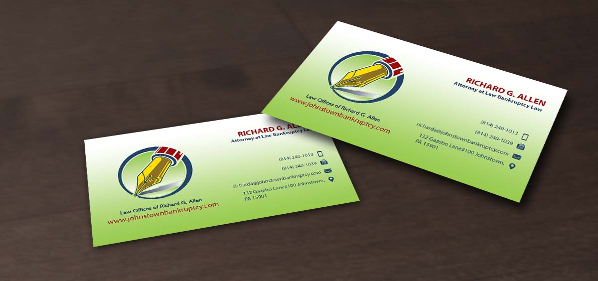 Diseño de Tarjeta de Presentación por Pointless Pixels India para Law Offices of Richard G. Allen | Diseño #4056155