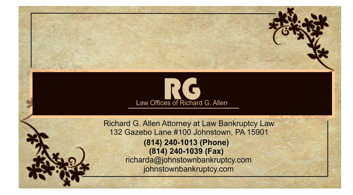 Business Card Design by shelly2340 for Law Offices of Richard G. Allen | Design #4034322