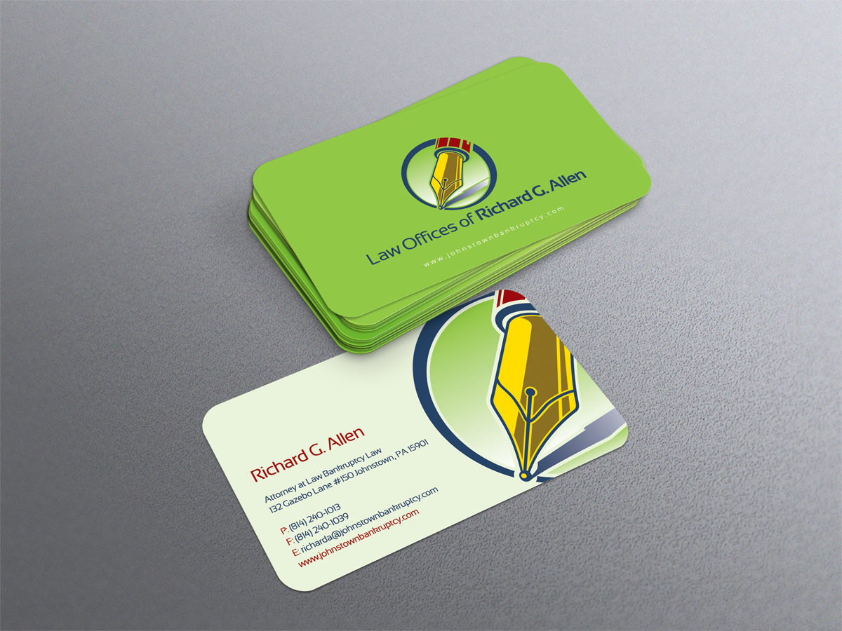 Business Card Design by diRtY.EMM for Law Offices of Richard G. Allen | Design #4054028