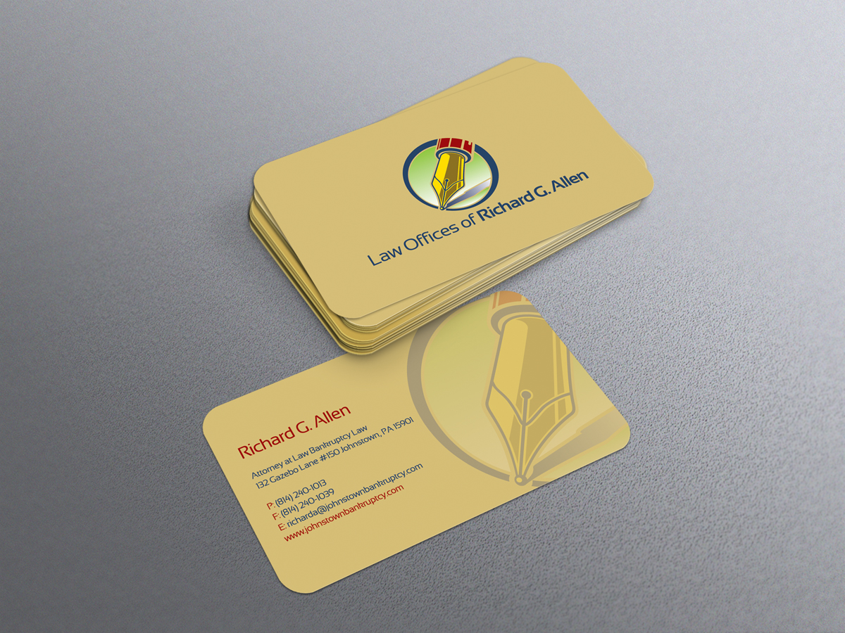 Business Card Design by diRtY.EMM for Law Offices of Richard G. Allen | Design #4054035