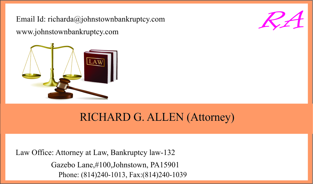 Visitenkarten-Design von jyoti23 für Law Offices of Richard G. Allen | Design #4039292