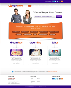  Design Project for Digital Recruitment Business | Wordpress Design by Mayank Patel