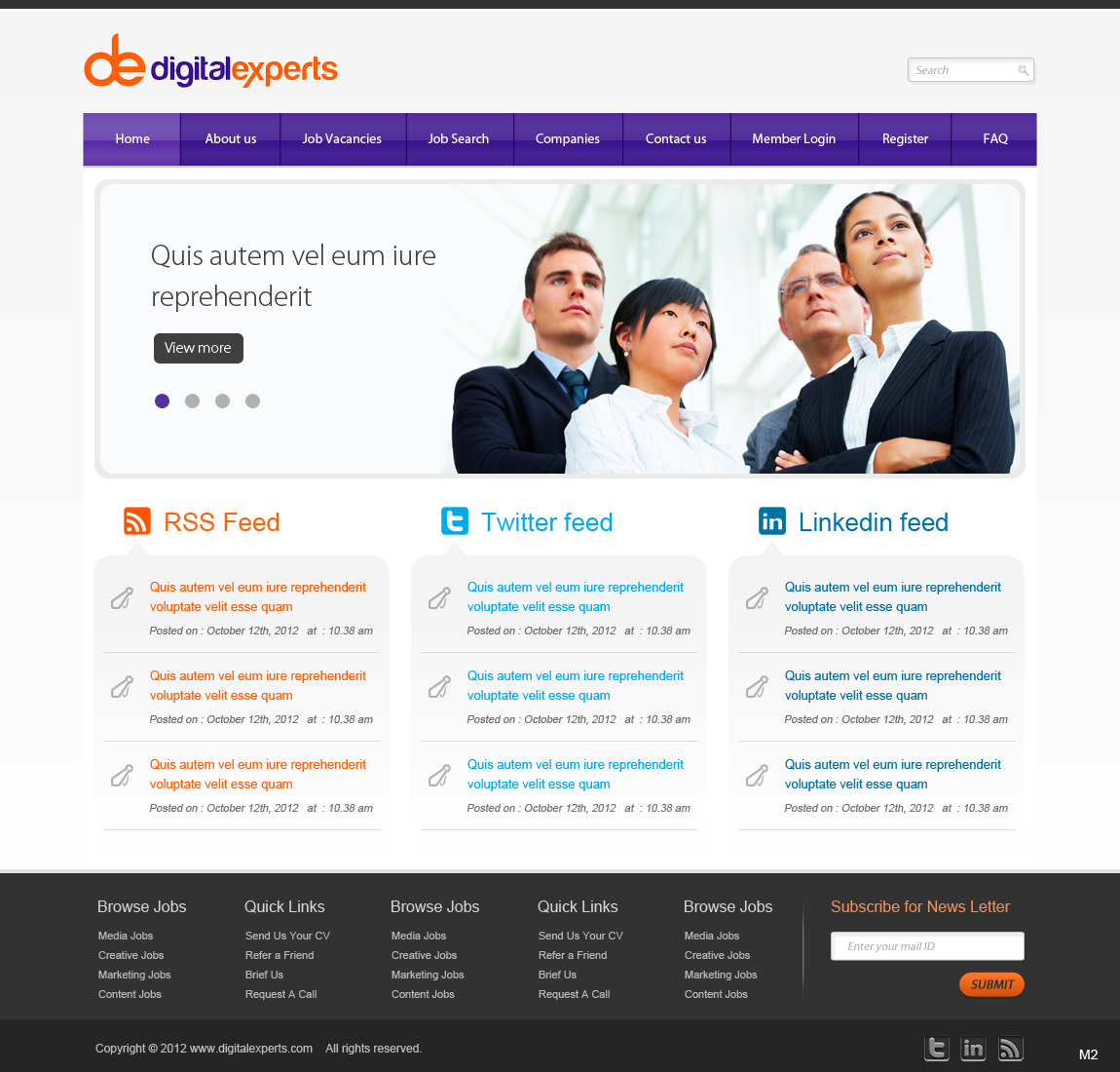 Wordpress Design by pb for Digital experts | Design #1115783