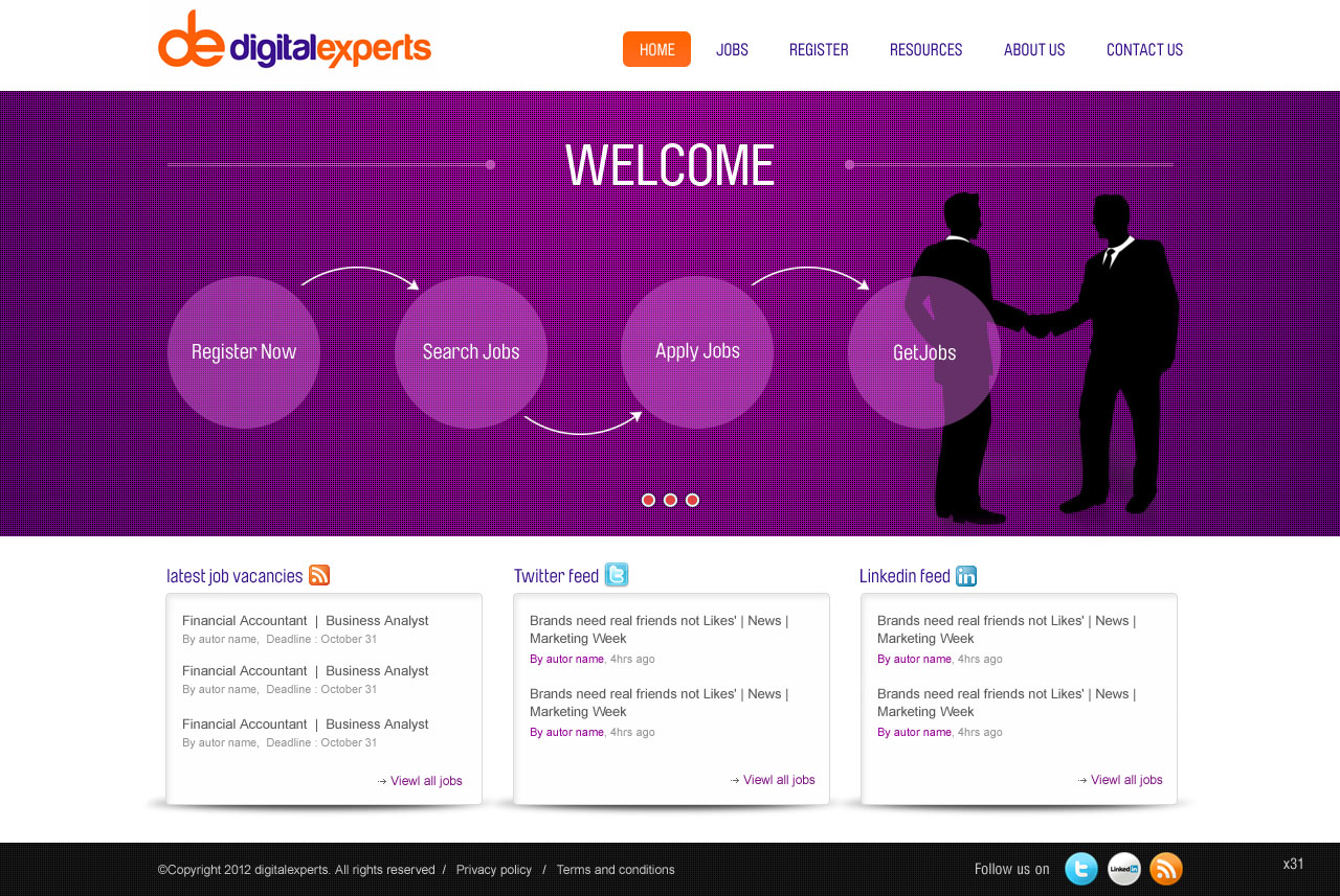Wordpress Design by pb for Digital experts | Design #1118074