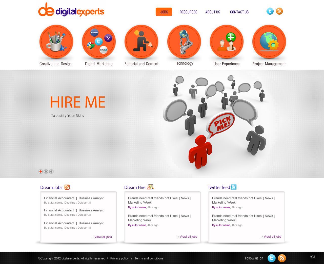 Wordpress Design by pb for Digital experts | Design #1209213