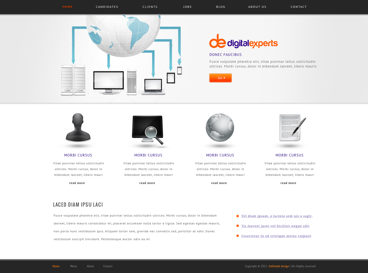Wordpress Design by tinthumb for Digital experts | Design #1123810