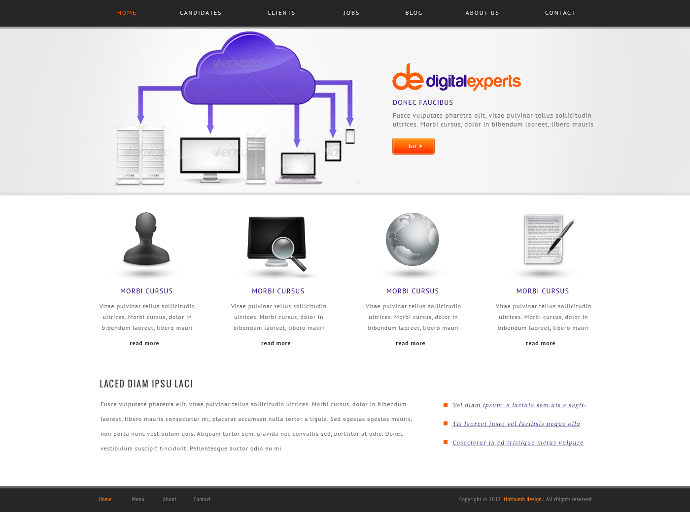 Wordpress Design by tinthumb for Digital experts | Design #1123813