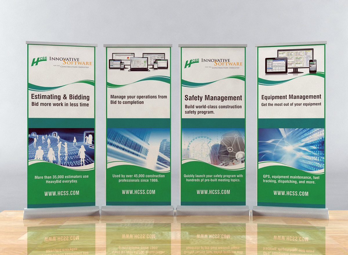 Trade Show Booth Design by Bins for HCSS | Design #4142553