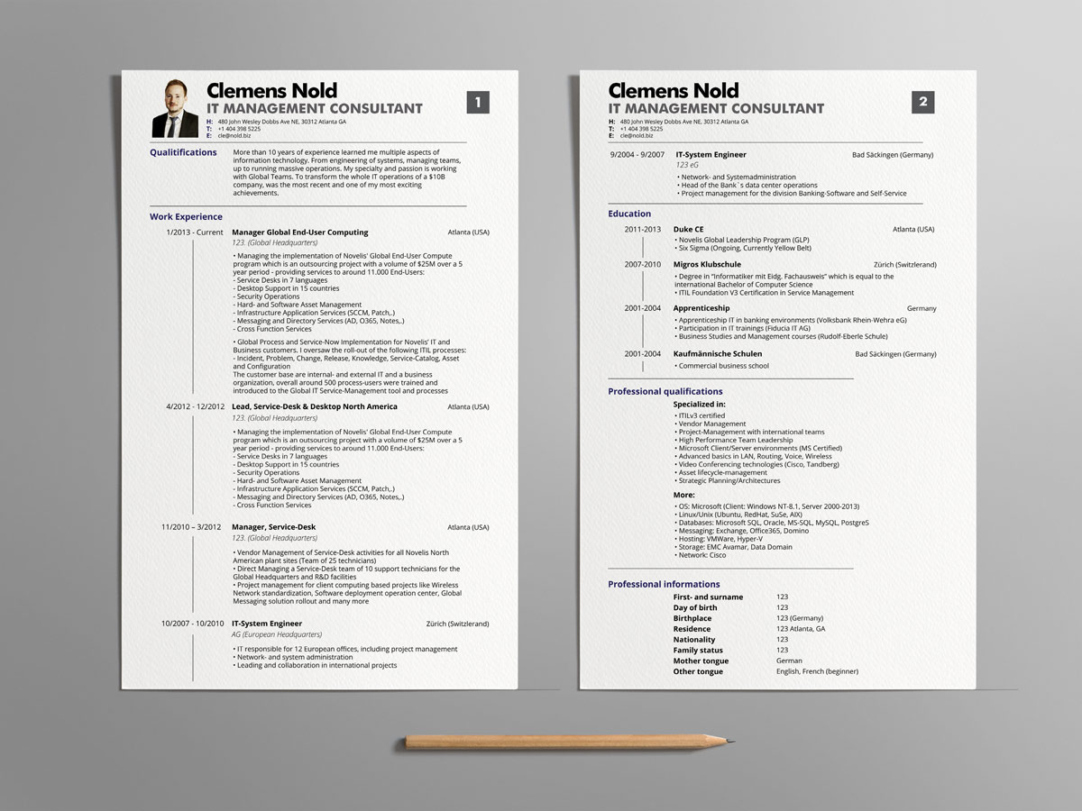 Lebenslauf-Design von webytes für dieses Projekt | Design #4089197