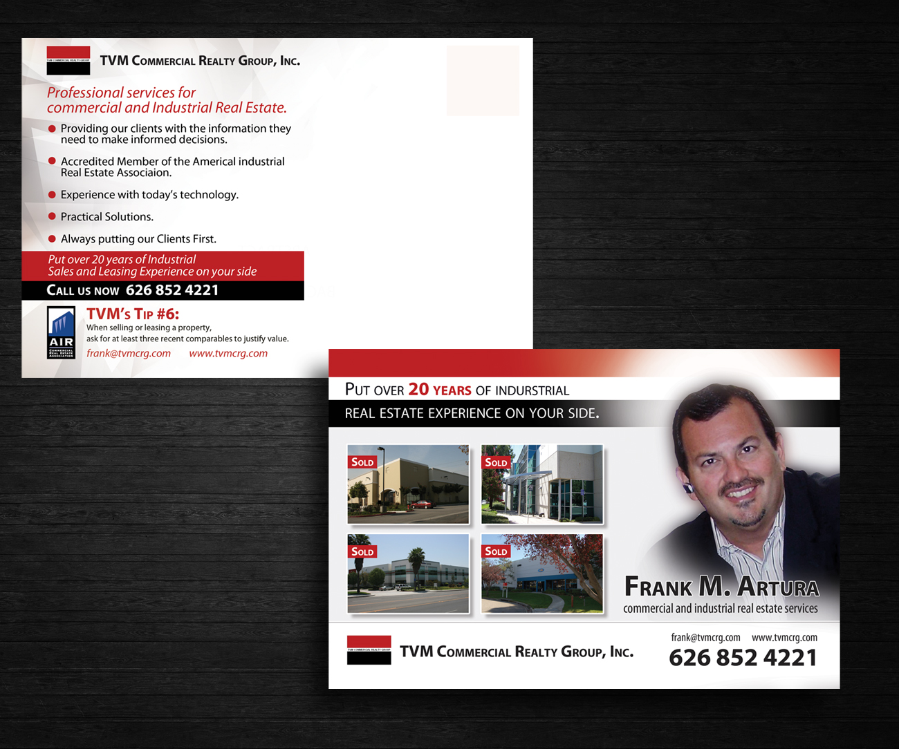 Postcard Design by uk for TVM Commercial Realty Group, Inc. | Design #4065342