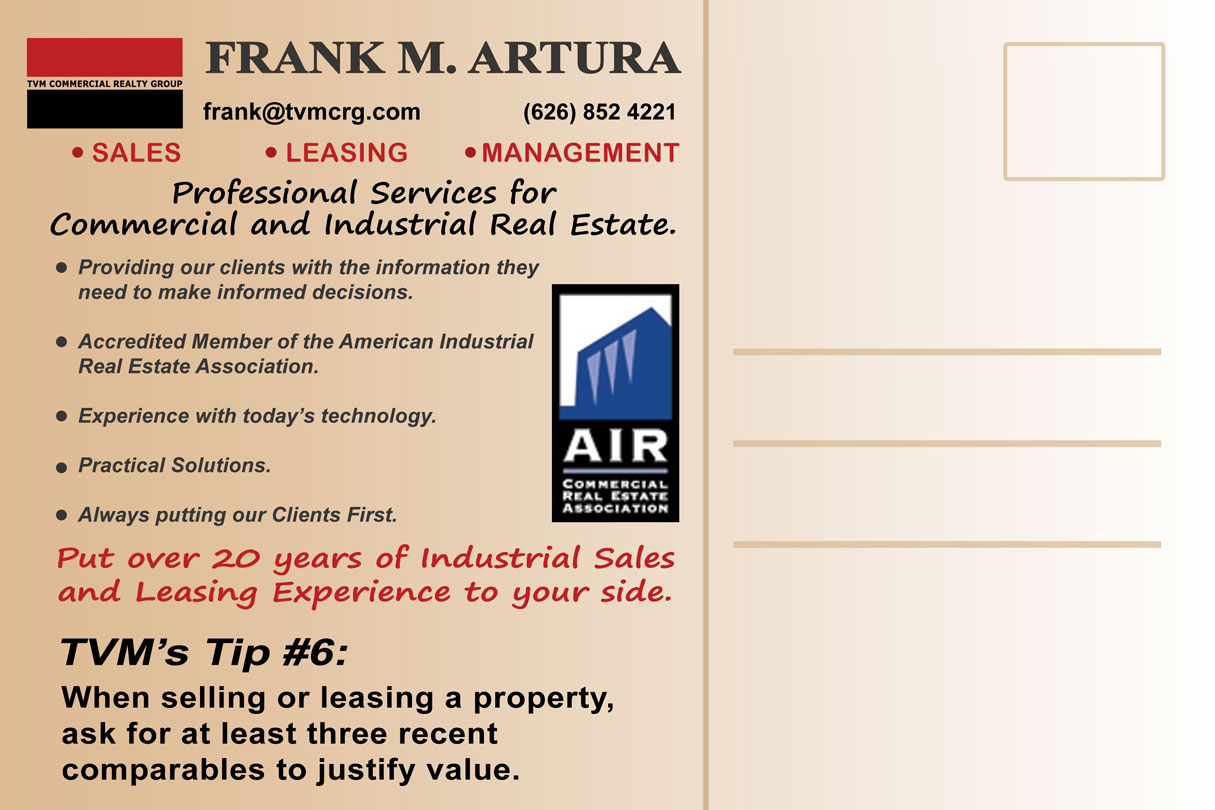 Postcard Design by ashishvnsinghania for TVM Commercial Realty Group, Inc. | Design #4078830