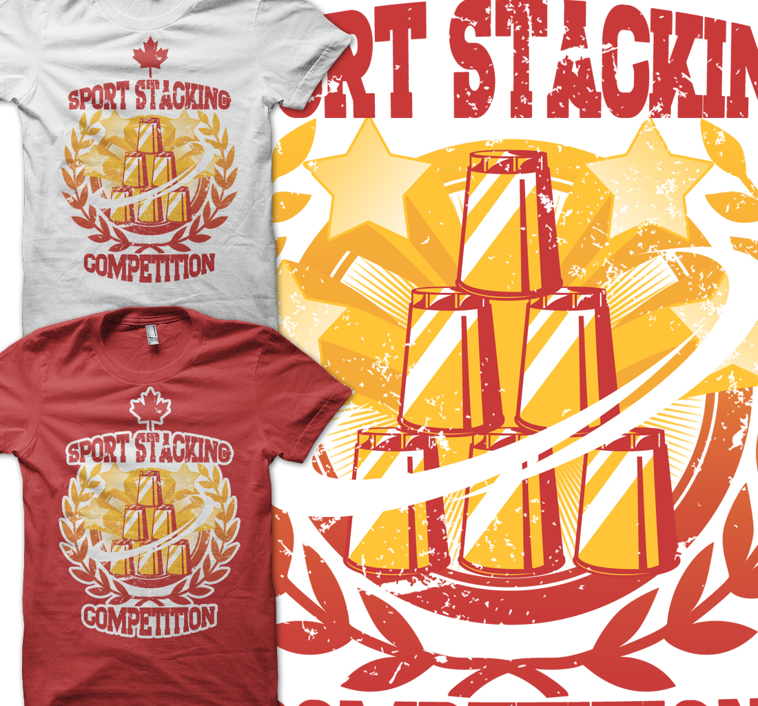Diseño de Camiseta por skewness888 para Sport Stacking Canada | Diseño #4144295