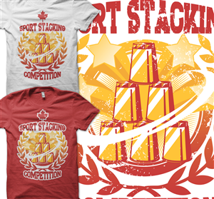 Design de T-shirt par skewness888 pour Sport Stacking Canada | Design #4144295