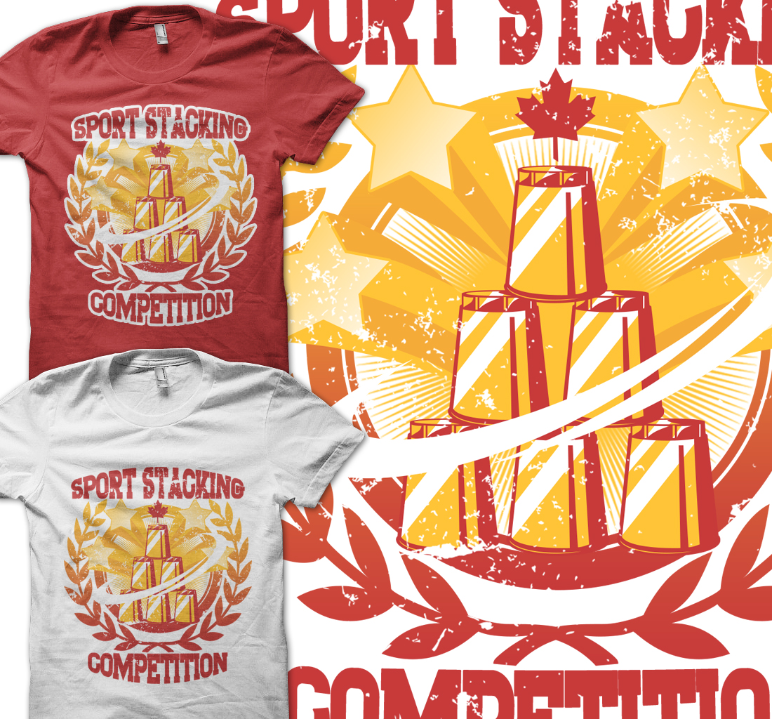 T-shirt Design by skewness888 for Sport Stacking Canada | Design #4152934