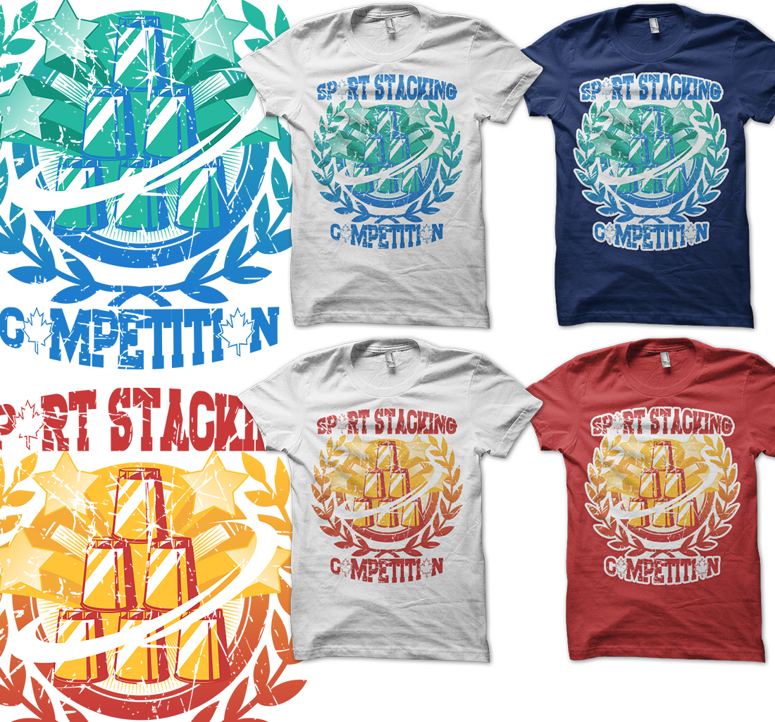 T-shirt Design by skewness888 for Sport Stacking Canada | Design #4156158