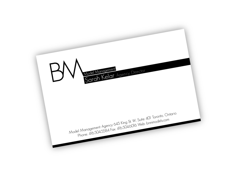 Business Card Design by RfN2002 for BM Model Management | Design #19336