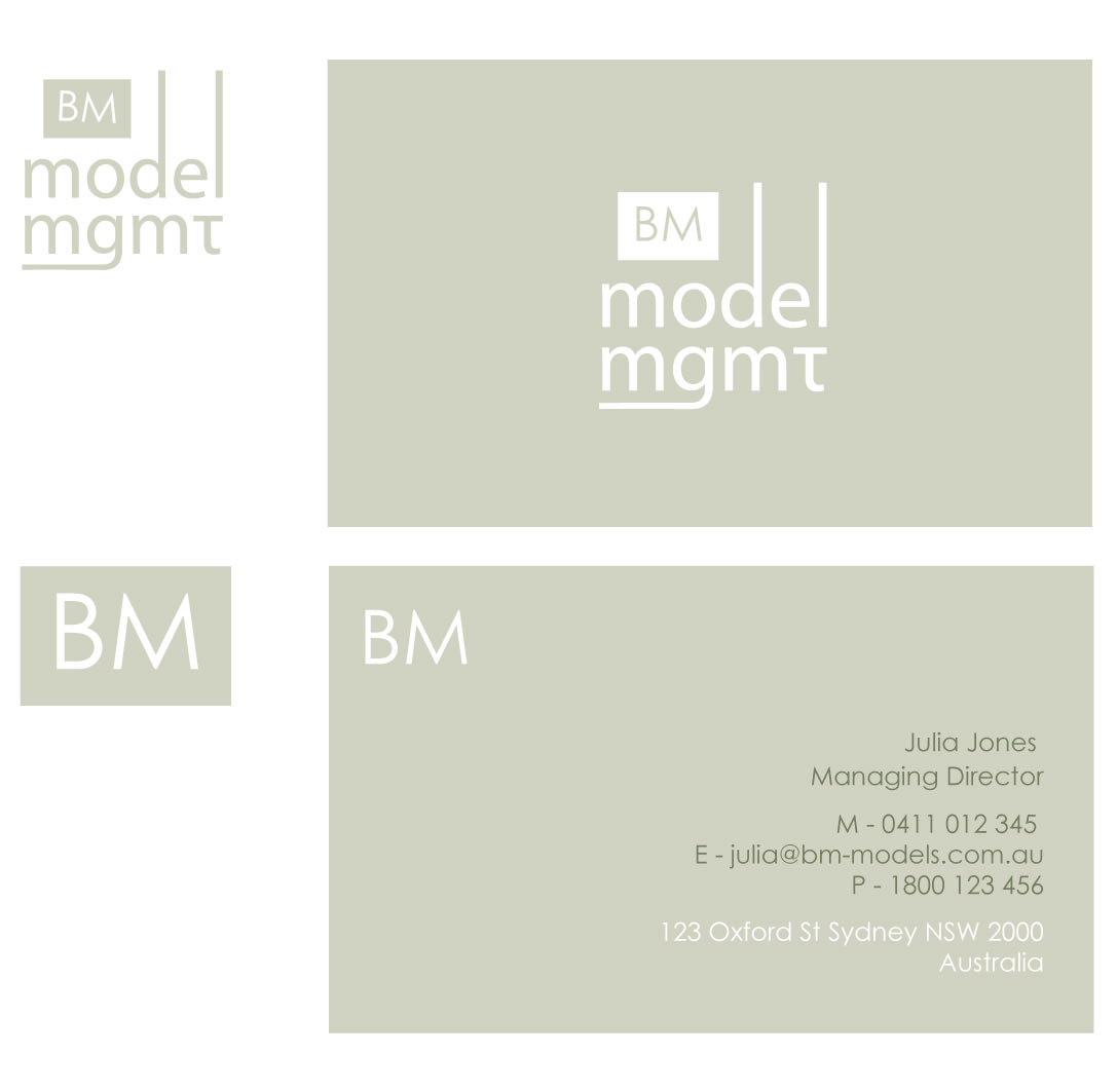 Design de Carte de Visite par Logo Design Guru pour BM Model Management | Design : #3734