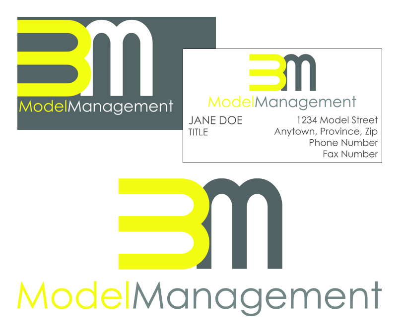 Design de Carte de Visite par NiteOwl Designs pour BM Model Management | Design : #3731