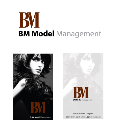 Design de Carte de Visite par Khaleelullah Chemnad pour BM Model Management | Design : #3874
