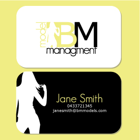 Design de Carte de Visite par Jaclyn Chin pour BM Model Management | Design : #3954