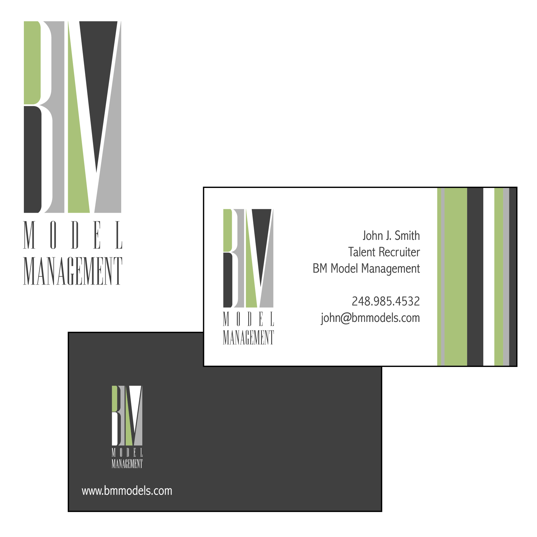 Design de Carte de Visite par Alanna pour BM Model Management | Design : #3812