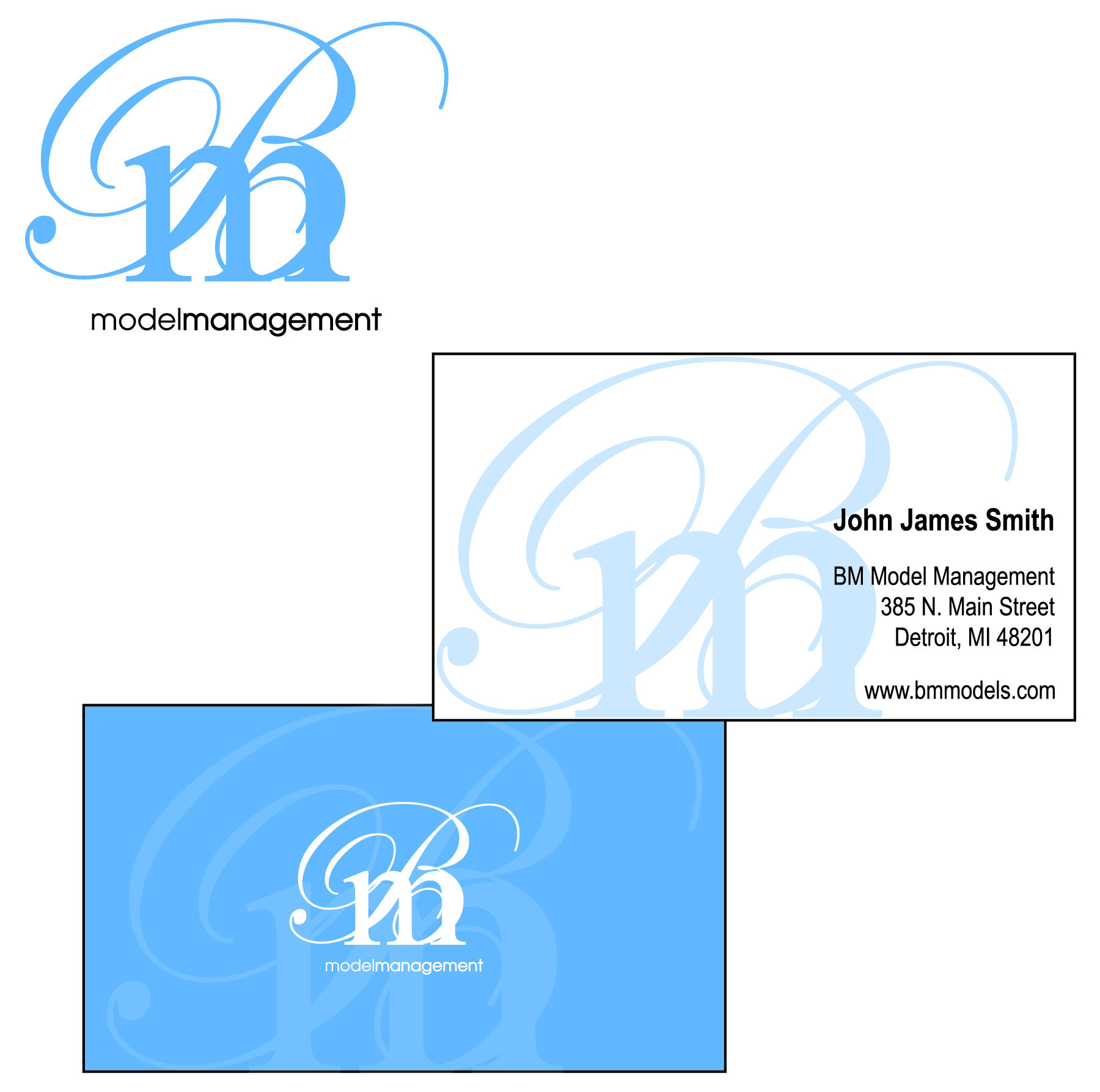 Business Card Design by Alanna for BM Model Management | Design #3878