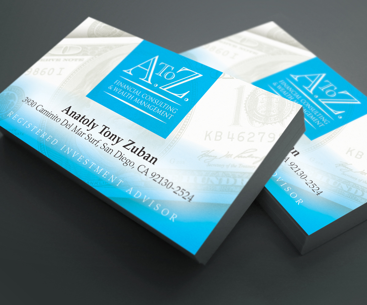 Business Card Design by see why for A. To Z. Financial Consulting and Wealth Management | Design #4046096