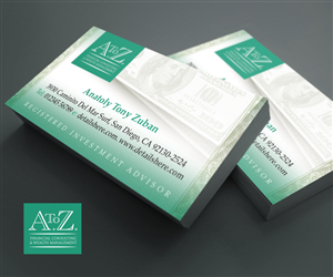 Business Card Design by see why for A. To Z. Financial Consulting and Wealth Management | Design: #4049680