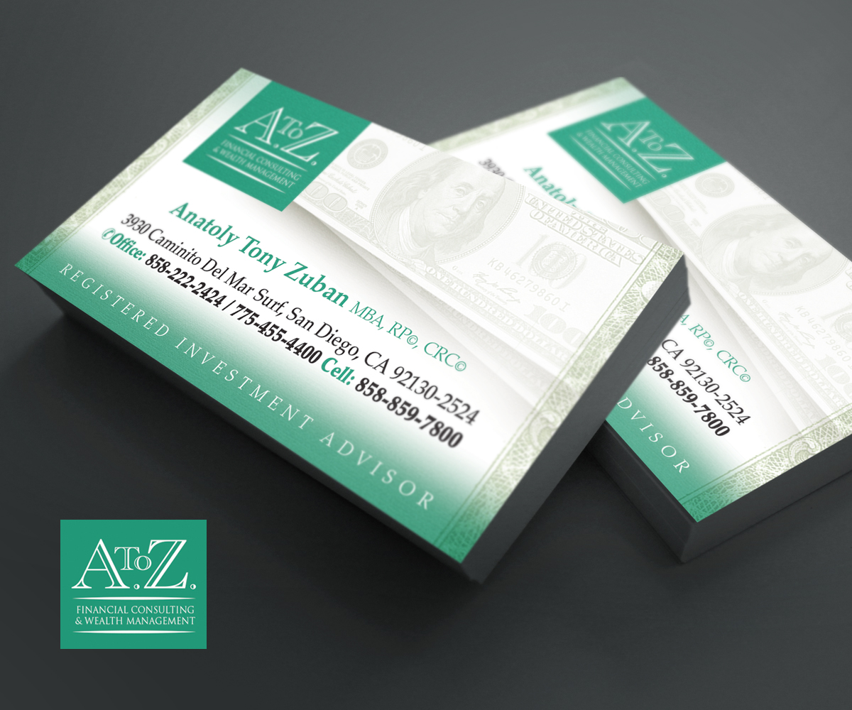 Business Card Design by see why for A. To Z. Financial Consulting and Wealth Management | Design #4050304