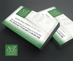 Business Card Design by see why for A. To Z. Financial Consulting and Wealth Management | Design: #4050388