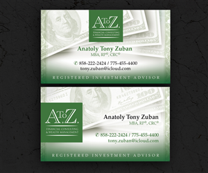 Business Card Design by see why for A. To Z. Financial Consulting and Wealth Management | Design: #4060247