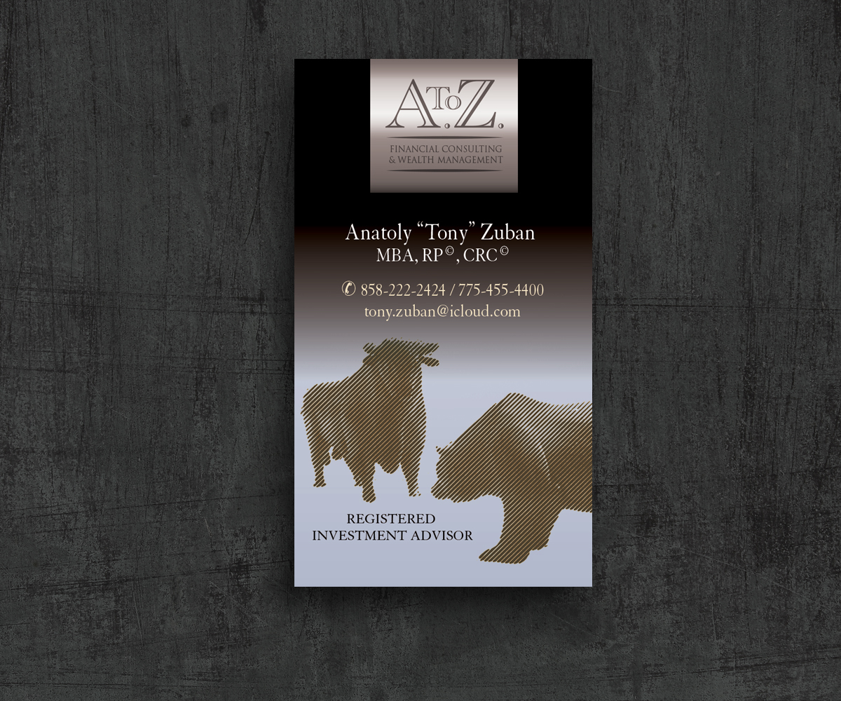 Business Card Design by see why for A. To Z. Financial Consulting and Wealth Management | Design #4102213