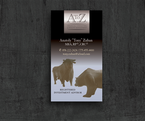Business Card Design by see why for A. To Z. Financial Consulting and Wealth Management | Design: #4102213