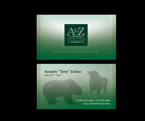 Business Card Design by see why for A. To Z. Financial Consulting and Wealth Management | Design: #4135423